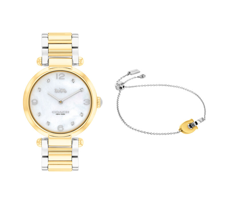 Coach Ladies Gold Plated & Stainless Steel Cary  Watch 14000100 image number null